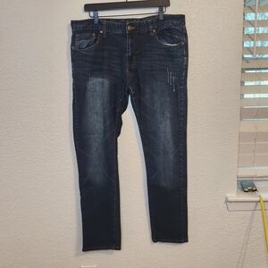 CARBON Skinny Flex Men's Dark Blue Jeans denim 36x32